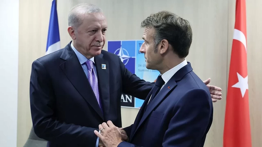 Cumhurbaşkanı Erdoğan, Fransa Cumhurbaşkanı Macron ile görüştü