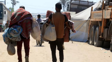 Gazze’nin kuzeyindeki Filistinliler, İsrail’in saldırıları altında bir kez daha göçe zorlanıyor