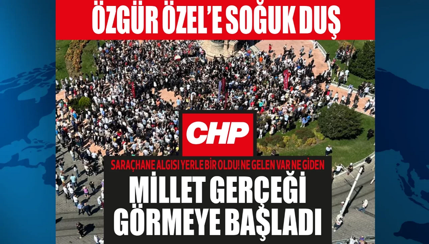 Gözlerine mercek takan Özgür Özel’e Taksim’de büyük şok! 5 bin kişi dedi ama…