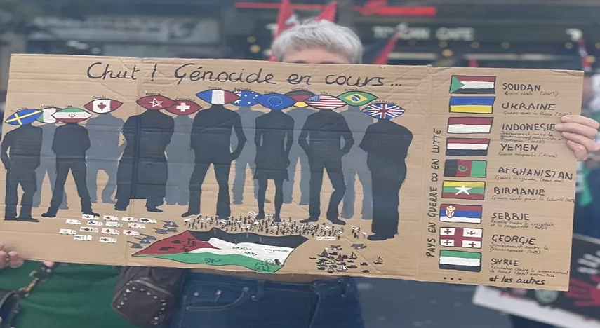 Paris’te binler, Gazze’deki soykırım için yürüdü