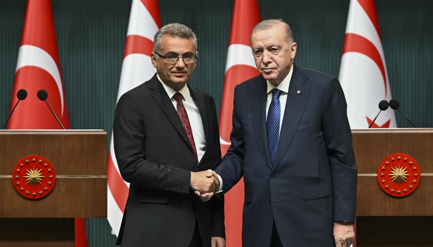 Cumhurbaşkanı Erdoğan, KKTC Cumhurbaşkanı Erhürman ile görüştü