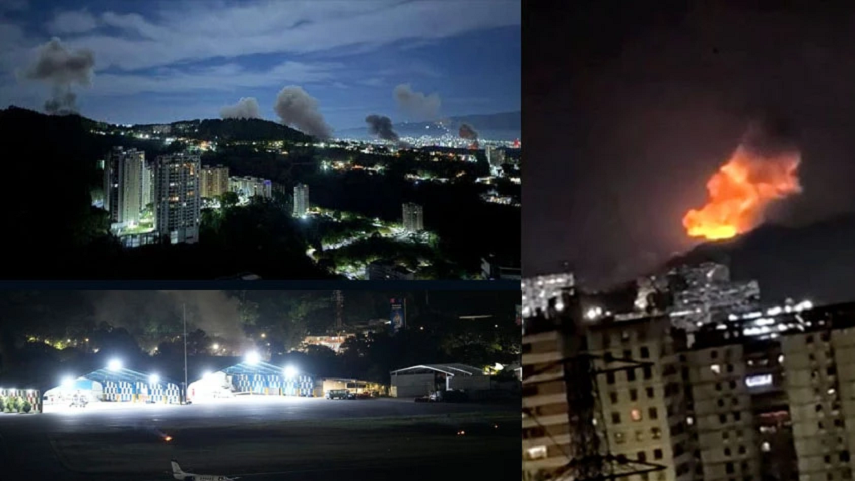 Caracas’ta geceyi aydınlatan patlama: En net görüntüler ortaya çıktı