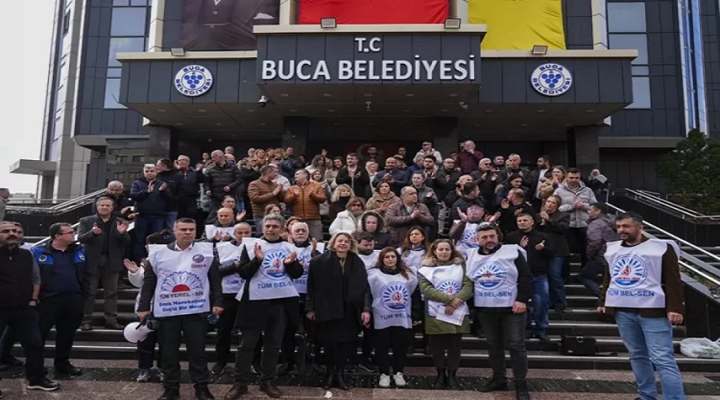 Buca Belediyesi’nde memurlar eylemde: 7 aydır ödenmeyen alacaklara tepki