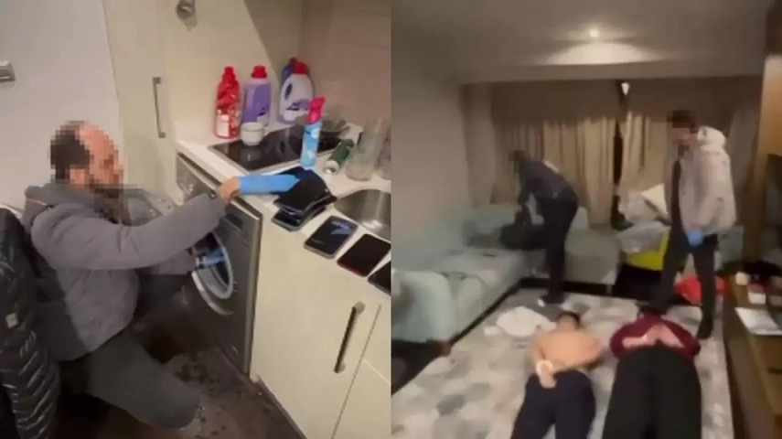 Dolandırıcıların gizli çağrı merkezi deşifre oldu! Çamaşır makinesinden 55 telefon çıktı!