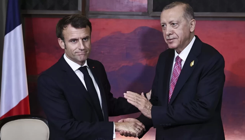 Cumhurbaşkanı Erdoğan Macron’la görüştü: ‘Ateşkes sabote edilmemeli’
